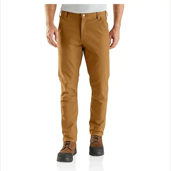 Men's Carhartt ® STRAIGHT FIT DUCK DUNGAREE Fit Carhartt Brown Size 40X32